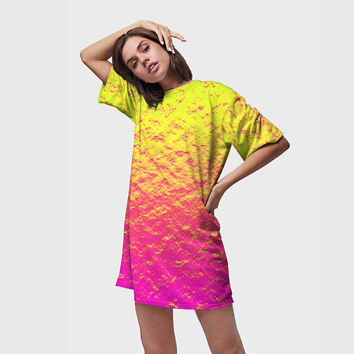 Женская длинная футболка Яркий закат / 3D-принт – фото 3