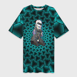 Футболка женская длинная Anime, цвет: 3D-принт