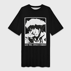 Футболка женская длинная Увидимся, ковбой, цвет: 3D-принт