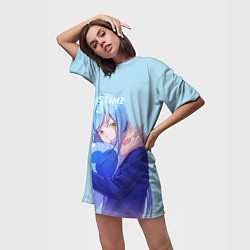 Футболка женская длинная Slime, цвет: 3D-принт — фото 2