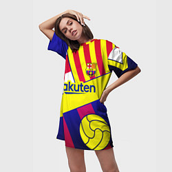 Футболка женская длинная BARCELONA, цвет: 3D-принт — фото 2