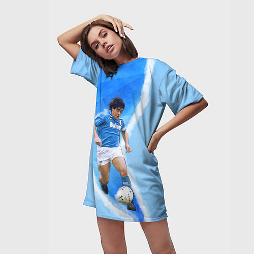 Женская длинная футболка Диего Армандо / 3D-принт – фото 3