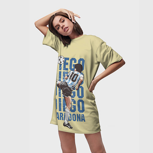 Женская длинная футболка Diego Diego / 3D-принт – фото 3