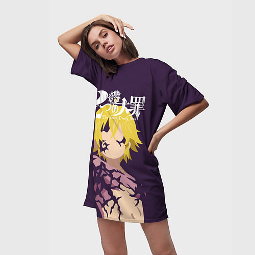 Женская длинная футболка Nanatsu no Taizai / 3D-принт – фото 3