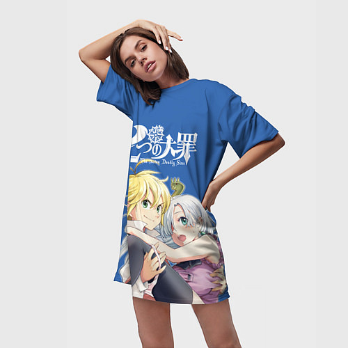 Женская длинная футболка 7 смертных грехов / 3D-принт – фото 3