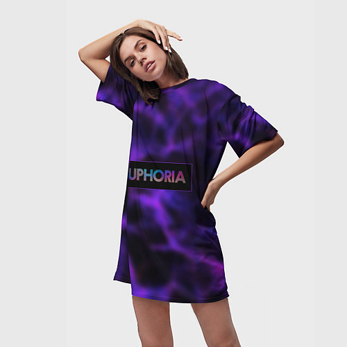 Женская длинная футболка Сериал Euphoria / 3D-принт – фото 3