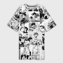 Футболка женская длинная Haikyu, цвет: 3D-принт