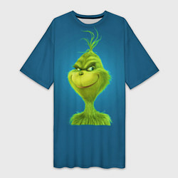 Футболка женская длинная Гринч, цвет: 3D-принт