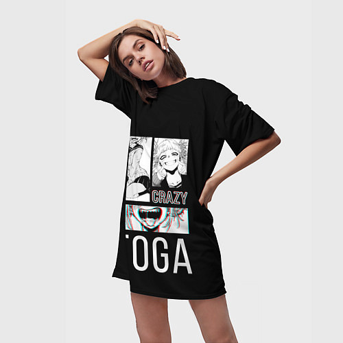 Женская длинная футболка Toga Crazy / 3D-принт – фото 3