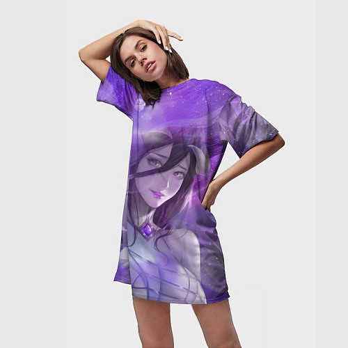 Женская длинная футболка Альбедо / 3D-принт – фото 3