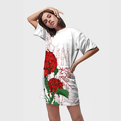 Футболка женская длинная Обещанный Неверленд, цвет: 3D-принт — фото 2