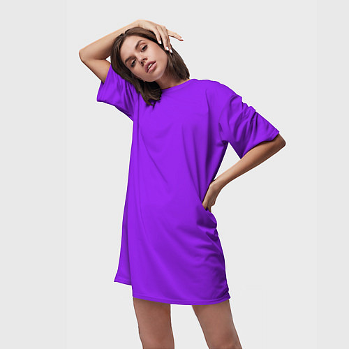 Женская длинная футболка Фиолетовый / 3D-принт – фото 3