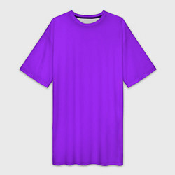 Футболка женская длинная Фиолетовый, цвет: 3D-принт