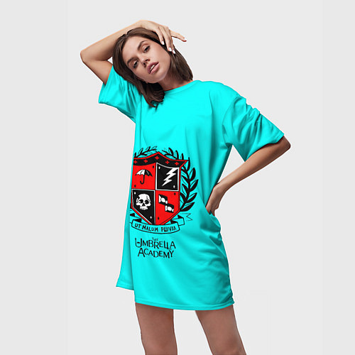 Женская длинная футболка Академия Амбрелла / 3D-принт – фото 3