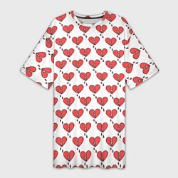 Женская длинная футболка Разбитое Сердце