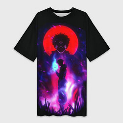 Футболка женская длинная Магическая битва Итадори, цвет: 3D-принт