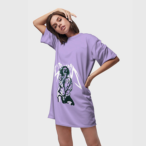 Женская длинная футболка Пошлая молли / 3D-принт – фото 3