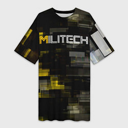Футболка женская длинная MILITECH камуфляж Cyberpunk 2077, цвет: 3D-принт