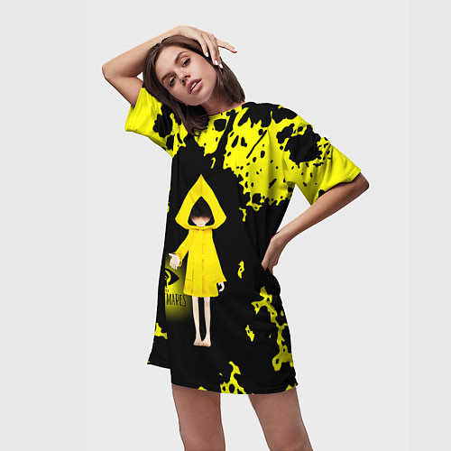 Женская длинная футболка Little NightmaresШестая / 3D-принт – фото 3