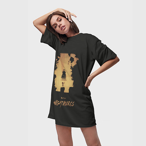 Женская длинная футболка Little Nightmares 2 / 3D-принт – фото 3