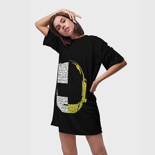 Женская длинная футболка Daft Punk / 3D-принт – фото 3