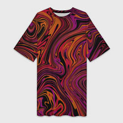 Женская длинная футболка Purple abstract