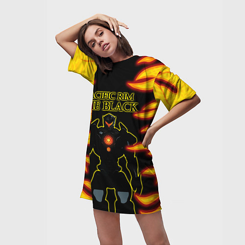 Женская длинная футболка Тихоокеанский рубеж / 3D-принт – фото 3