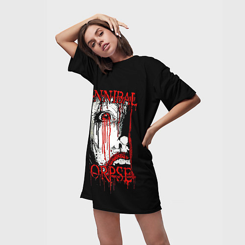 Женская длинная футболка Cannibal Corpse 2 / 3D-принт – фото 3