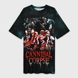 Футболка женская длинная Cannibal Corpse, цвет: 3D-принт