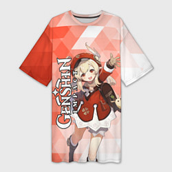 Футболка женская длинная GENSHIN IMPACT КЛИ, цвет: 3D-принт