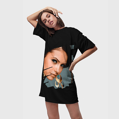 Женская длинная футболка Дневники вампира / 3D-принт – фото 3
