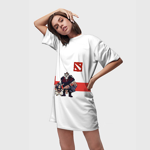 Женская длинная футболка Дота / 3D-принт – фото 3