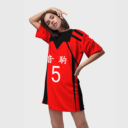 Женская длинная футболка НЕКОМА 5 NEKOMA / 3D-принт – фото 3