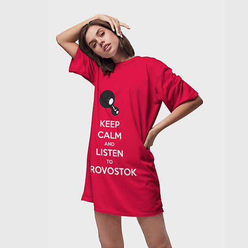 Женская длинная футболка Кровосток / 3D-принт – фото 3