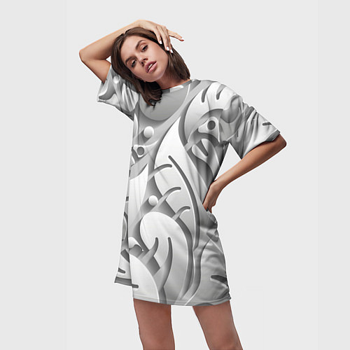 Женская длинная футболка SKULPTOR / 3D-принт – фото 3