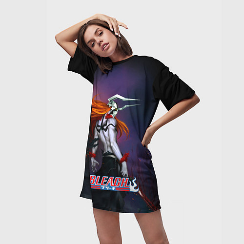 Женская длинная футболка ПУСТОЙ BLEACH БЛИЧ / 3D-принт – фото 3