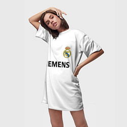 Футболка женская длинная Р Карлос футболка Реала, цвет: 3D-принт — фото 2