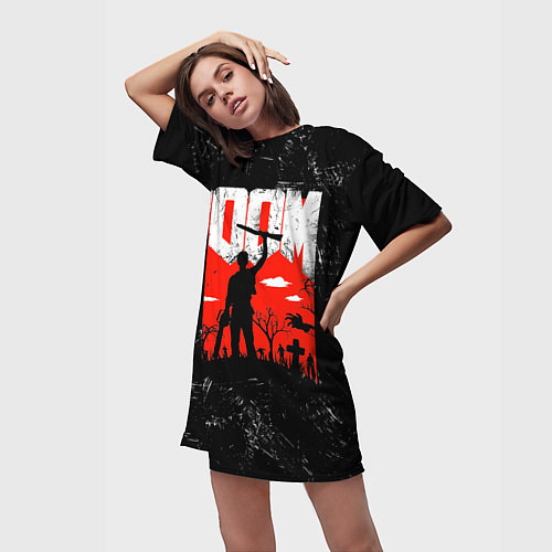 Женская длинная футболка Зловещие мертвецы / 3D-принт – фото 3