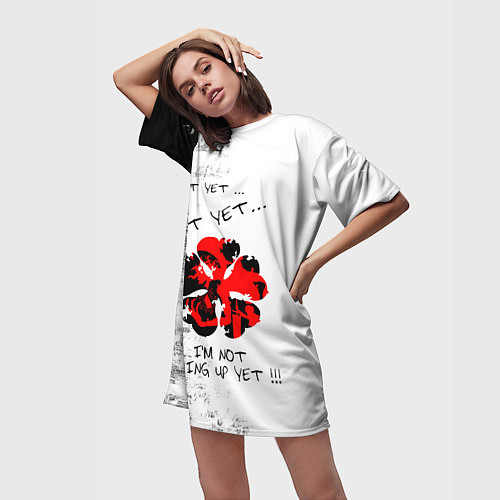 Женская длинная футболка Non yet Non yet Im not giving up yet!!! / 3D-принт – фото 3
