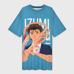 Футболка женская длинная Izumi and Migi, цвет: 3D-принт