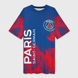 Женская длинная футболка ФК ПСЖ PARIS SAINT GERMAIN