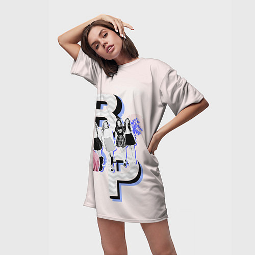 Женская длинная футболка BP Style / 3D-принт – фото 3