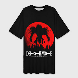 Женская длинная футболка Death Note Рюк в ночи