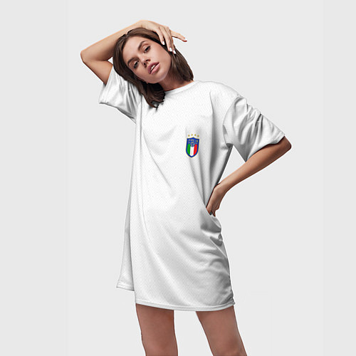 Женская длинная футболка Сборная Италии / 3D-принт – фото 3