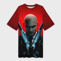 Футболка женская длинная Agent here, цвет: 3D-принт