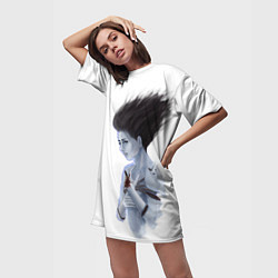 Футболка женская длинная Дух, цвет: 3D-принт — фото 2