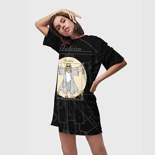 Женская длинная футболка Dudeism Большой Лебовский / 3D-принт – фото 3