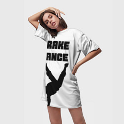 Футболка женская длинная Brake Dance, цвет: 3D-принт — фото 2