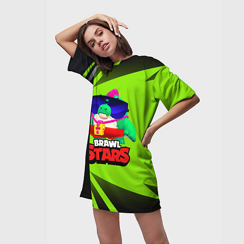 Женская длинная футболка Базз Buzz Brawl Stars / 3D-принт – фото 3