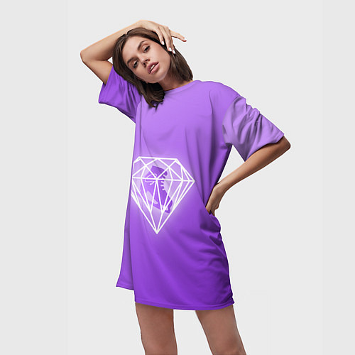 Женская длинная футболка 50 Shades Of Skaters violet / 3D-принт – фото 3
